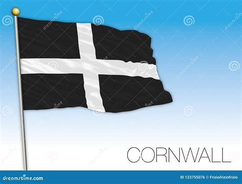 Cornwall Flag, United Kingdom Stock Vector - Illustration of london, britain: 123755076