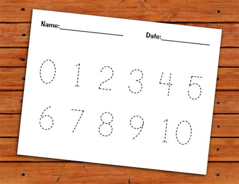 0 10 Number Trace Worksheet Pdf Printable By Polkadot Printables