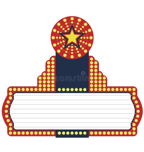 Theater Marquee Signai Stock Vector Illustration Of Lights 2768175