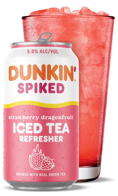 Strawberry Dragonfruit Iced Tea Dunkin Spiked