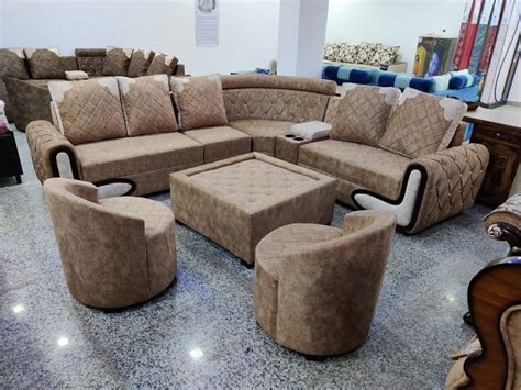 Wooden Modern Corner L Shape Sofa Set For Home Hall At Rs 38000 Set