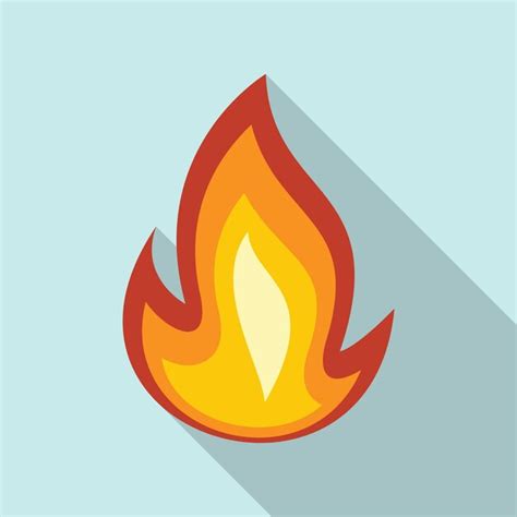 Premium Vector Fire Flame Hot Icon Flat Illustration Of Fire Flame