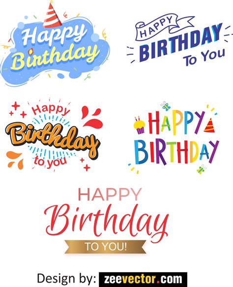 Lettering Happy Birthday Calligraphy Vector Design Cdr Ai Eps