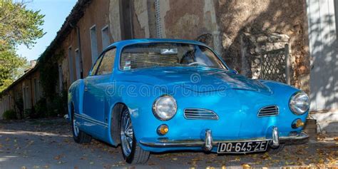 Bordeaux Aquitaine France Volkswagen Karmann Ghia Blue