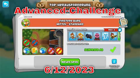 Btd Top Herausforderung Bloonstd Advanced Challenge