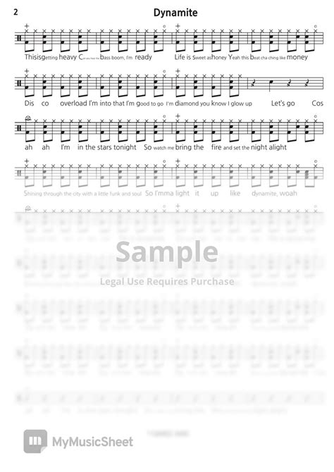 Bts Dynamite Sheet By Gwon S Drumlesson