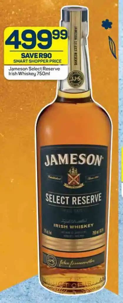 Jameson Select Reserve Irish Whiskey 750ml Offer At Pick N Pay