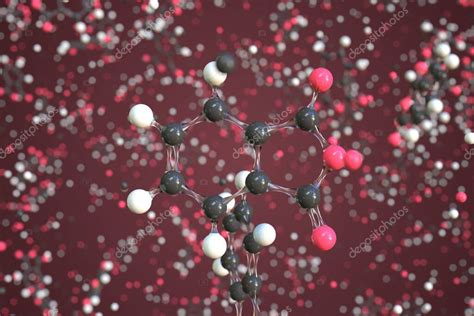 Molécula de anhídrido ftalico modelo molecular conceptual