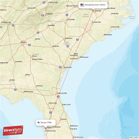 Direct Flights From Tampa To Raleigh Durham Tpa To Rdu Non Stop