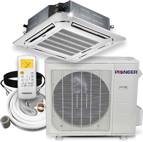 12000 BTU Pioneer Ceiling Cassette Split Ductless Inverter Heat Pump