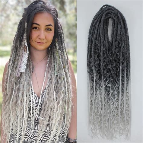 Toniola Dreadlock Extensions 24 Inch 18 Strands Synthetic Double Ended Dreadlock