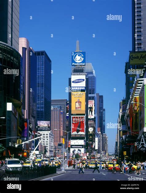 historical street scene times square manhattan  york city usa stock photo alamy