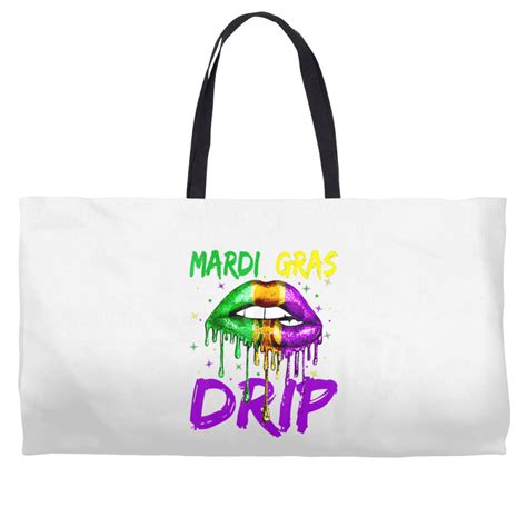 Mardi Gras Drip Costume Sexy Lips Carnival 2023 No Weekender Totes By Karmaian Artistshot