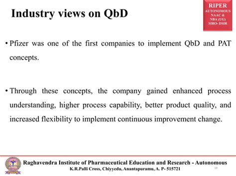 Qbd In Pharmaceutical Development Ppt