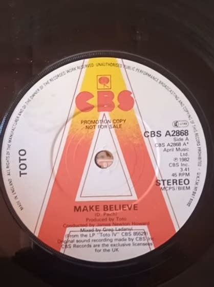 Toto Make Believe 7 Promo Only We Made It 1982 Check Videos
