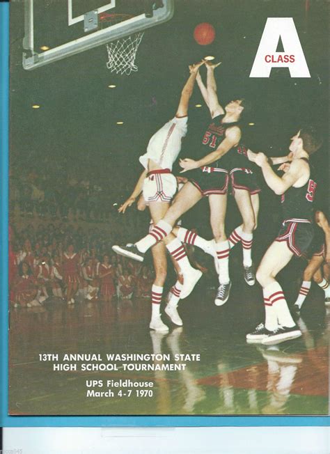 1970 Washington Hs Boys State A Basketball Program Elma Omak Lynden