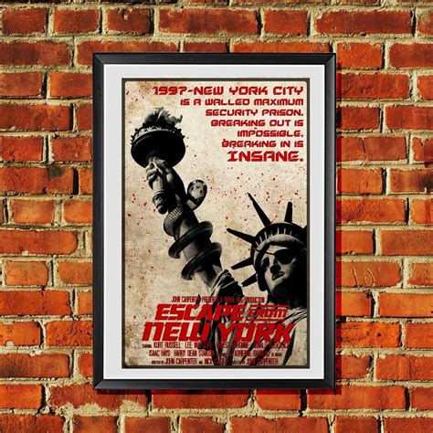 Escape From New York Poster Original Art Print 11x17 Inches - Etsy