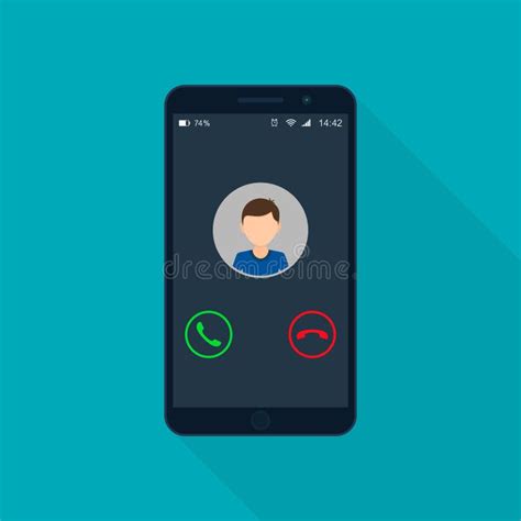 Incoming Call Screen User Interface Mobile Phone Stock Illustrations