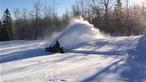 Kimpex Atv Snowblower In Action Youtube