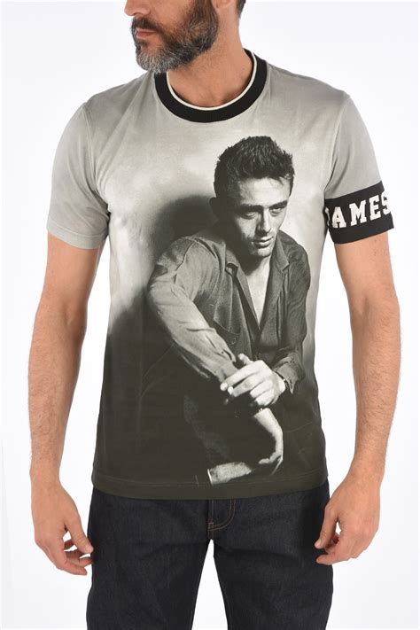 Dolce And Gabbana James Dean Printed Crewneck T Shirt Men Glamood Outlet