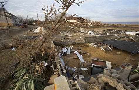 Hurricane Sandy damage - Stock Image - C020/7863 - Science Photo Library