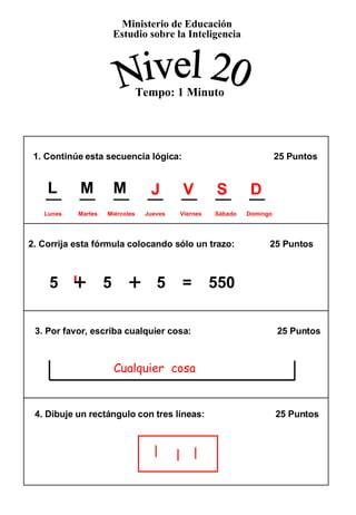 Test De Inteligencia PPT