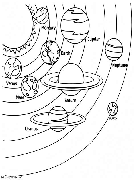 Zonnestelsel S Negen Planeten Kleurplaat Kleurplaat