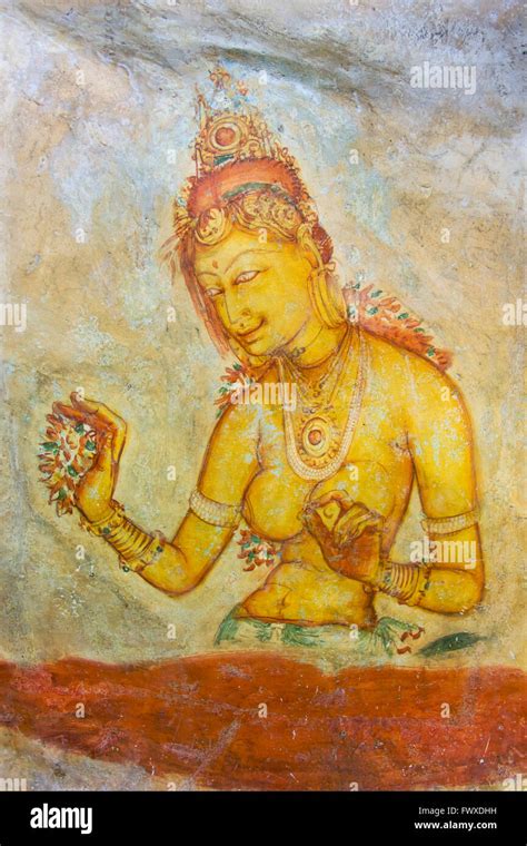 Los Frescos De Sigiriya Representando A Las Doncellas De Sigiriya