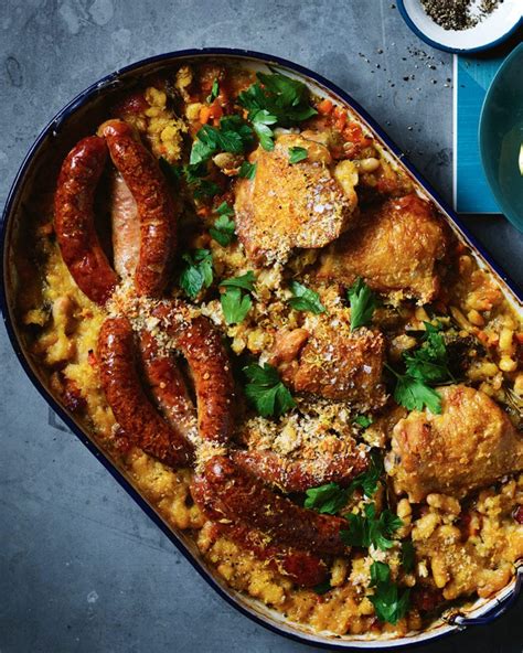 Chicken And Sausage Cassoulet Recipe Delicious Magazine