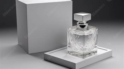 Crystal Perfume Bottle In Glass Box Powerpoint Background For Free Download Slidesdocs