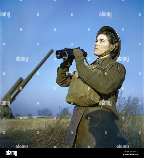 The Auxiliary Territorial Service At An Anti Aircraft Gun Site In