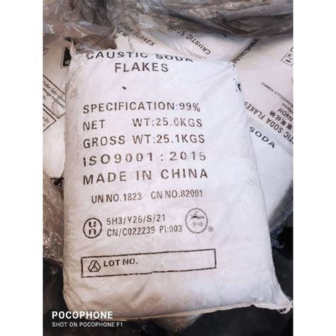 Lye Caustic Soda Flakes 99 25kgsbag Shopee Philippines