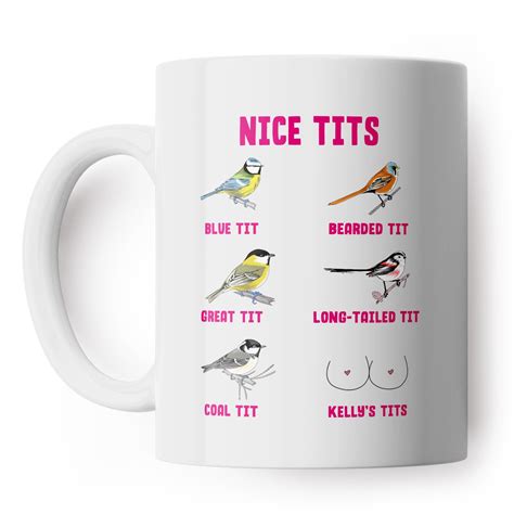 Perky Tits Personalised Mug Add Any Name Funny Coffee Mug Present For Colleague Office