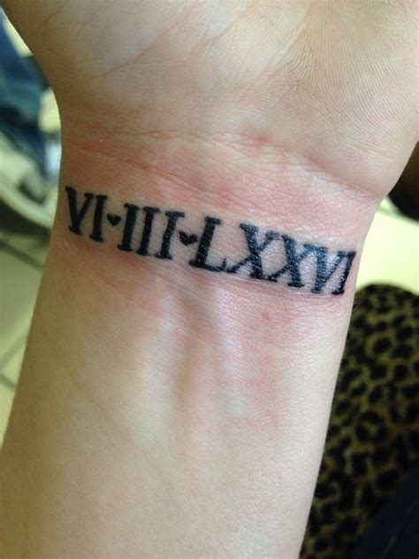 Roman Numerals Tattoo Wrist