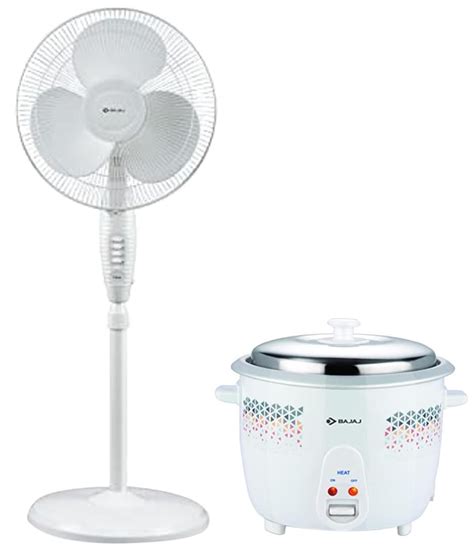 Buy Bajaj Esteem Mm Pedestal Fan White Rcx Dlx Rice Cooker