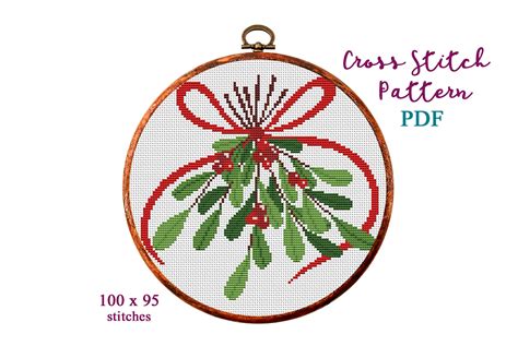 Merry Christmas Cross Stitch Pattern Modern Cross Stitch Etsy