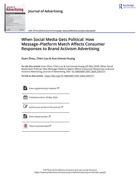 PDF When Social Media Gets Political How MessagePlatform Match