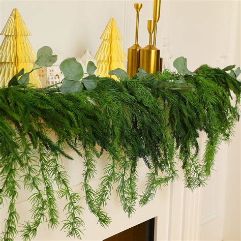 Christmas Garlands Norfolk Pine Garland Artificial Faux Greenery