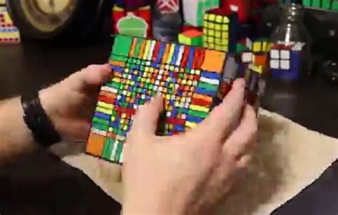 Watch A Time Lapse Video Of A Guy Solving The Worlds Largest Rubix Cube