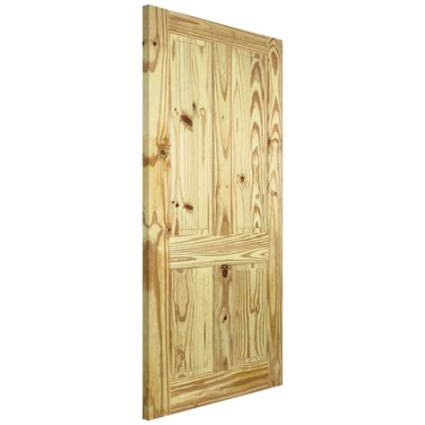 Lpd Knotty Pine Un Finished Panelled 4 Panel Internal Door Leader Doors