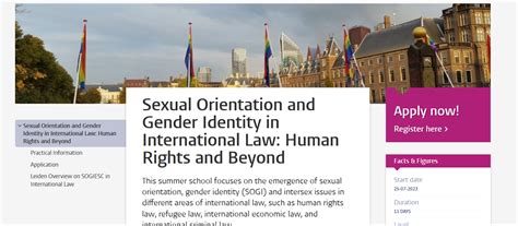 Apply Now For The Summer School “sexual Orientation And Gender Identity