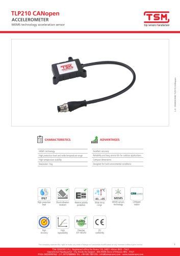 All TSM SENSORS SRL Catalogs And Technical Brochures