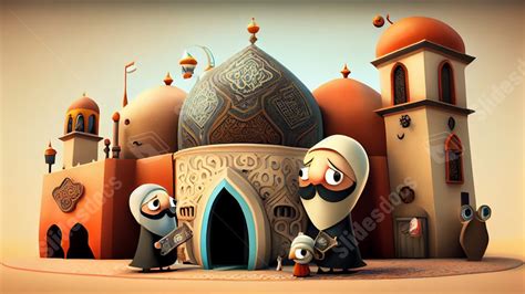 Islamic Cartoon 3d Powerpoint Background For Free Download - Slidesdocs