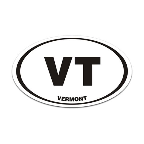 Vermont Vt State Oval Decal Euro Vinyl Sticker Rotten Remains