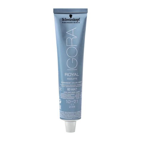 Schwarzkopf Igora Royal Highlifts Hair Colour 10 21 Ultra Blonde Ash Cendre Eshaistic Pk