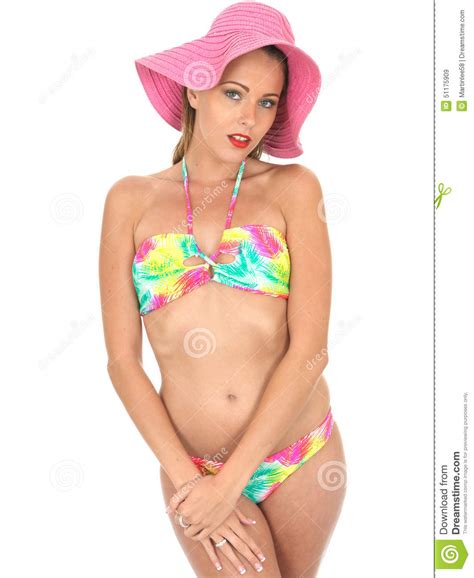 Mujer Atractiva Pin Up Model En Un Bikini Imagen De Archivo Imagen De