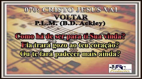 Harpa Crist Cristo Jesus Vai Voltar Karaoke Playback Youtube