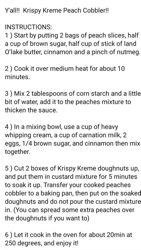 Peach Krispy Kreme Cobbler