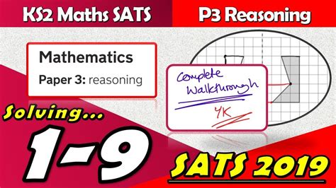 Ks2 Maths Sats 2019 Paper 3 Reasoning Questions 1 9 Walkthrough