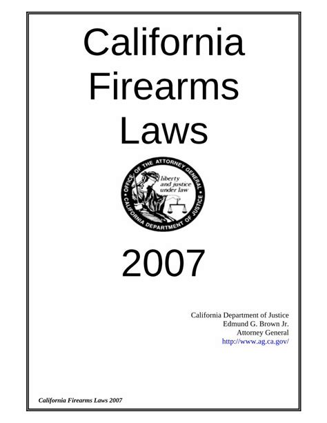 Pdf California Firearms Laws 2007 Firearms Forms